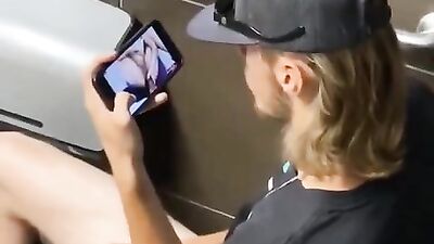 Golden Cum Shots & Handjobs - Dude Watch St8 Porn in Stall Cums Record Cam!