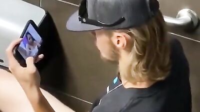 Golden Cum Shots & Handjobs - Dude Watch St8 Porn in Stall Cums Record Cam!