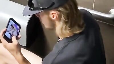 Golden Cum Shots & Handjobs - Dude Watch St8 Porn in Stall Cums Record Cam!