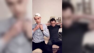 Twin Brothers Jerk Together: Action Web-Cam Masturbation