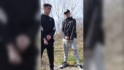 Gangbang in the Park: Straight Friends Get Their Hands Dirty!