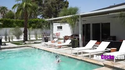 Poolside Fun: Young Twinks Suck Cocks in Public!