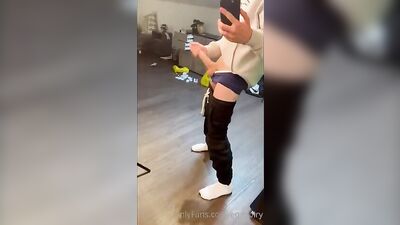 Young stud with Italian charm shows off his big cock in a solo wanking session!