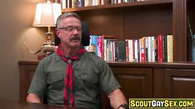 Hung Scoutmasters Oral Delights - Bareback Boys in Action!