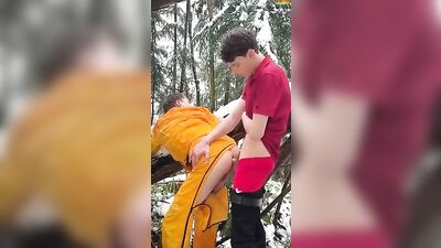 Winter Gay Boys Public Outdoor Fucking: Short Fun Twinks Porn