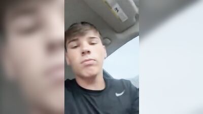 CAR JERKS OFF - RISK OF BEING INTERRUPTED - CUM