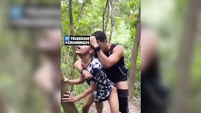 Latin twinks bareback in the woods: Porn Twink Explosion