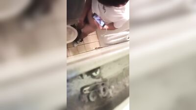 Japanese Toilet Spycam Cumshots - Public Fetish Amateur Solo!