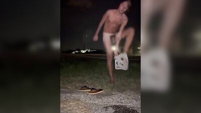 Risky Outdoor Jerk Off Exposed! Public Nudity Amateur Adventure