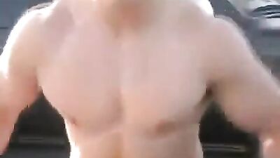 Flexing for Fans: Muscular Asian Amateurs in the Parking Lot Bathroom