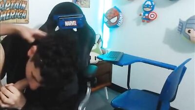 HIS FRIEND SUCKS HIS COCK AFTER SCHOOL - Amateur Big Cocks Handjob Oral Web-Cam