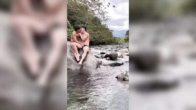 Rocking the River Bareback Twinks!