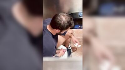 Spy Bro Caught Hidd*en Porn Boys: Amature Public Outside Voyeur stall restroom spy vid stall
