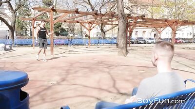 Flexing His Love Muscle - BoyFuns Sexy Bodybuilders!