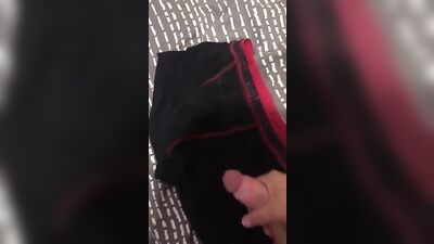 Two-day load: Amateur Cum Shots & Handjob in Boxer Briefs
