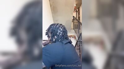 Stairwell BBC Suck and Swallow: The Ultimate Amateur Public Oral Adventure