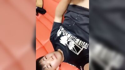 Gay Asian Boy Cumshot - Explosive Solo Performance!