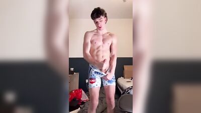 Show His Nice Body And Dick! - Solo Web-Cam Action!