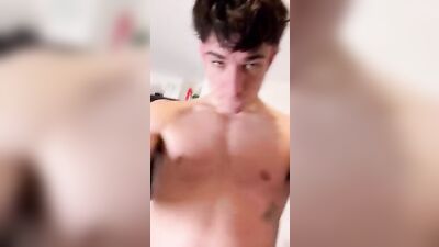 Show His Nice Body And Dick! - Solo Web-Cam Action!