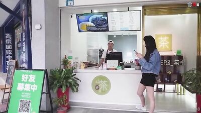 Young Bareback Twink Teased by Mature Chinese Shopkeeper