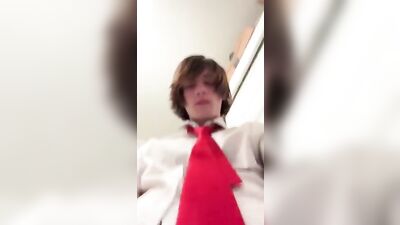 Golden Cumshot: Twink Moans and Cums in Style