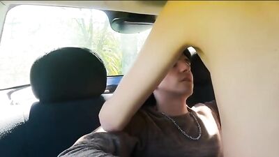 Two-Way Bareback Ride with Twinks in the Car