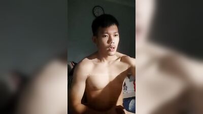 Asian Muscle God Cums Again - Solo Cam Show!