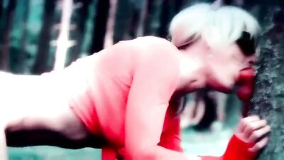 Forest Frenzy - Crossdresser Split-Roasted with Dildo