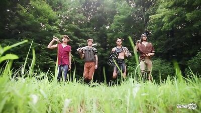 Couples Wild Cabin Fuck & Sex Show on GayTube!