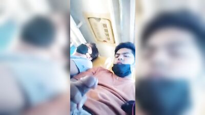 Bus Cumming & Pounding - Public Outside Strokes!