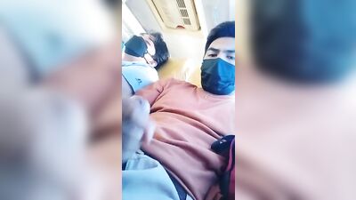 Bus Cumming & Pounding - Public Outside Strokes!