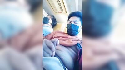 Bus Cumming & Pounding - Public Outside Strokes!