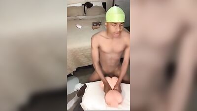 Jab and Stick Black Web-Cam Porn Toy Black Twink XCam: Explore Raw Passion with Amateur Twinks!