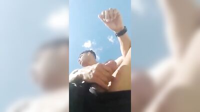 Latin Boy Porn Revisited - Masturbating on the Beach