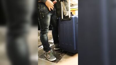 Exposing Hot Bulge and Penis in Public - A Gay Porn Video