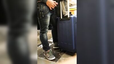 Exposing Hot Bulge and Penis in Public - A Gay Porn Video