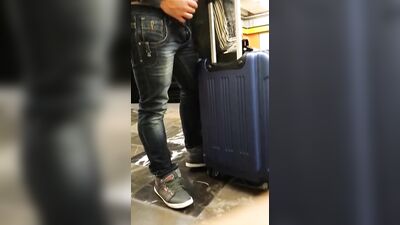 Exposing Hot Bulge and Penis in Public - A Gay Porn Video