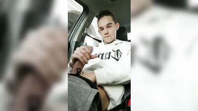 Self-loving gay car chillers in action - Just Chilling Gay Porn Tube Car Selfie