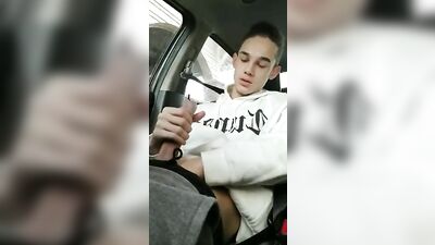 Self-loving gay car chillers in action - Just Chilling Gay Porn Tube Car Selfie