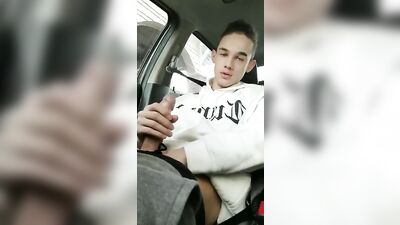 Self-loving gay car chillers in action - Just Chilling Gay Porn Tube Car Selfie