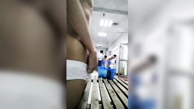Asian Amateur Cum Shots: Locker Room Wanking Exposed!