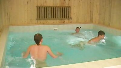 Young Gay Boys Swimming In Cum: Group Sex Pool Party!