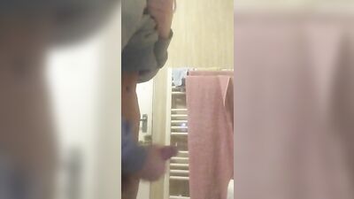 Jerking off boys in the bathroom: Gay Porn Moaning Experience