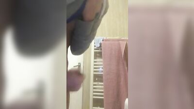 Jerking off boys in the bathroom: Gay Porn Moaning Experience