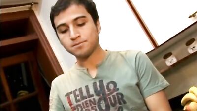 Cumming in the Kitchen with Young and Hung Cousin!