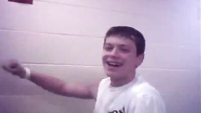 Gay Porn: Lick my pits school restroom fetish tube