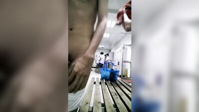 Jerking in front of others in the Lockerroom^^ GayBoysTube