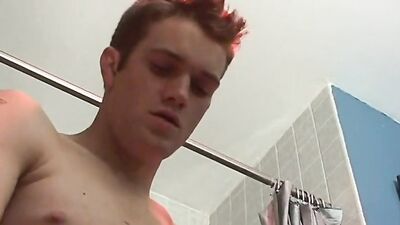Pissing and jerking before shower - Hardcore Cum Shots Fetish Handjob