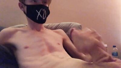 Close up slim masked yummy: The ultimate gay solo voyeur experience