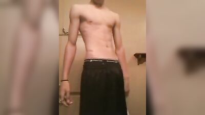 Latino Heat: Hispanic Boy Flexes Muscles in GBT Gay Boy Porn